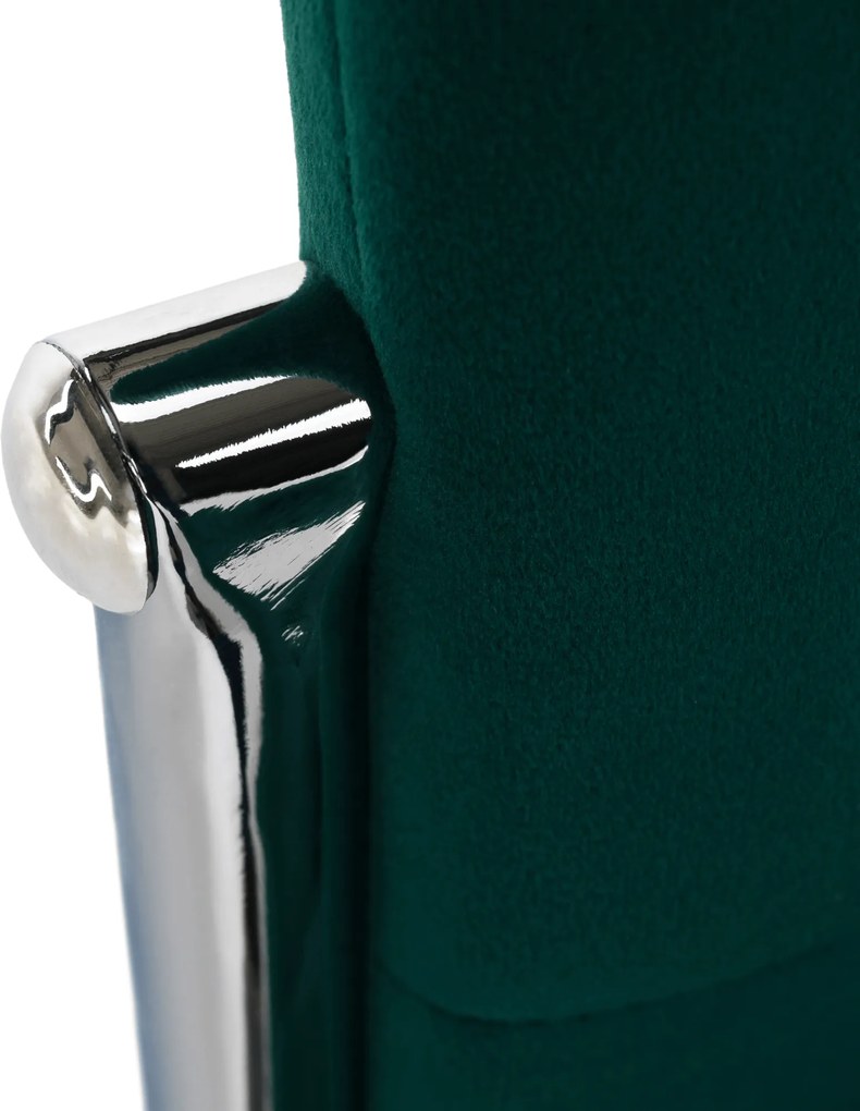 Szék, smaragd Velvet szövet/fém, ADORA NEW
