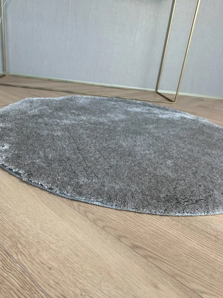 Vajpuha kerek shaggy sebano Szürke (Grey) 67x67