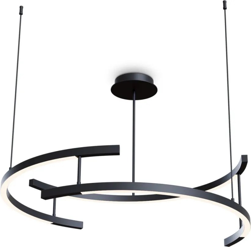 MAYTONI MOD054PL-L52B3K LINE Modern Led Függesztett Lámpa Fekete LED IP20