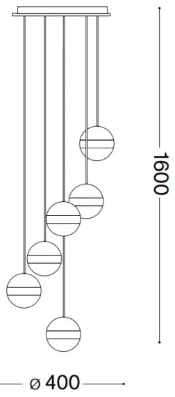Ideal Lux - LED Csillár zsinóron GALAXY LED/58W/230V