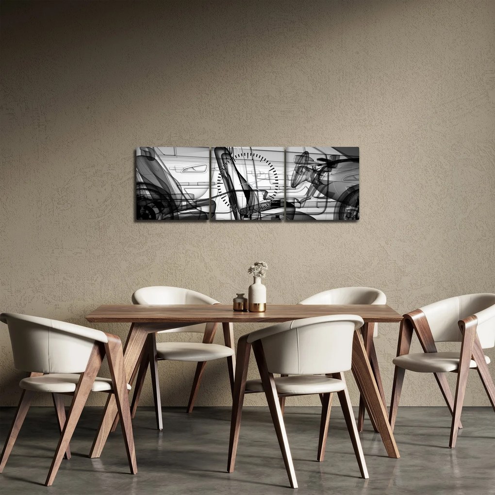 Kép - 3D-s autómodell (órával) (90x30 cm)