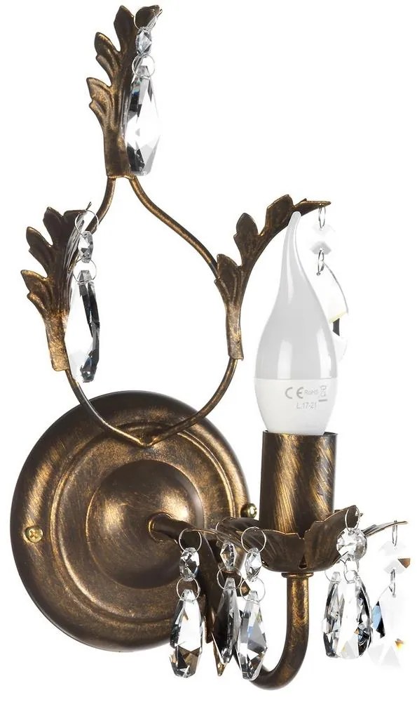 ONLI ONLI - Fali lámpa TERESA 1xE14/6W/230V bronz OL0086