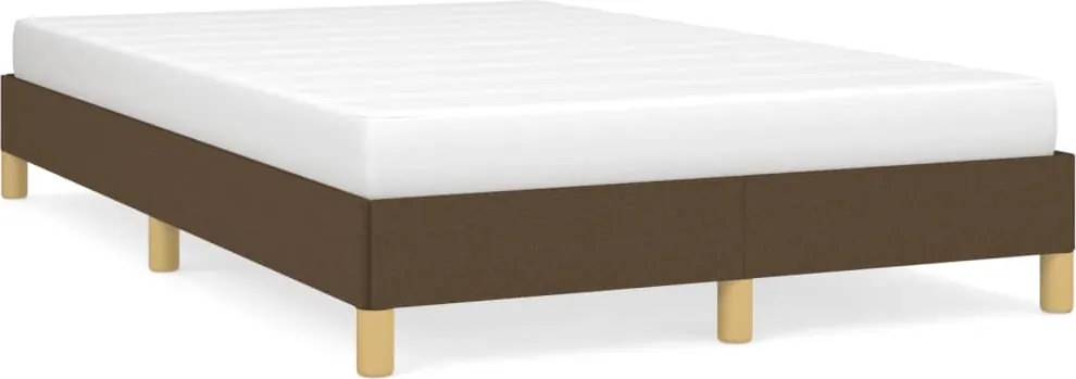 vidaXL sötétbarna szövet ágykeret matrac nélkül 120x200 cm