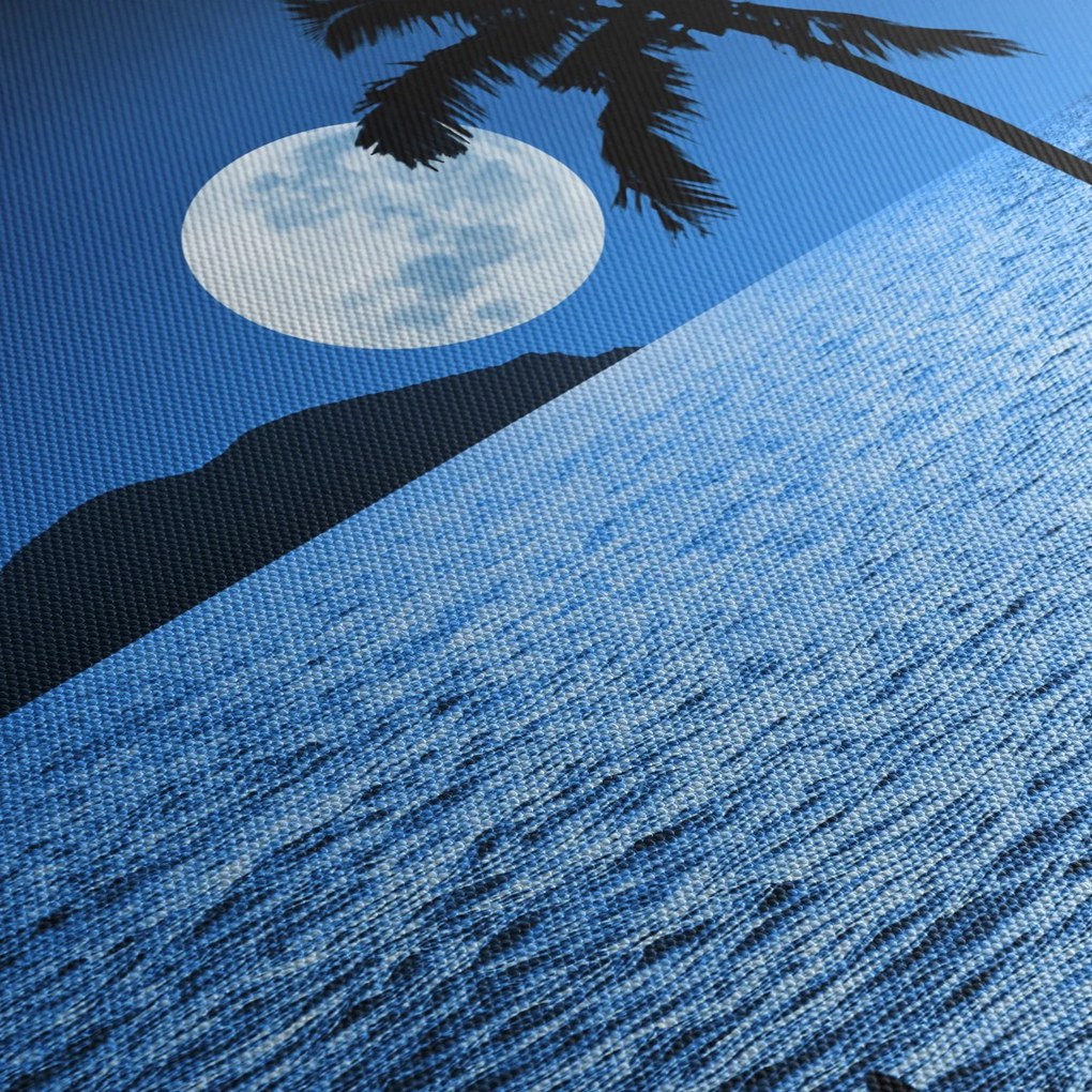 Kép - Hold a tenger felett (90x60 cm)
