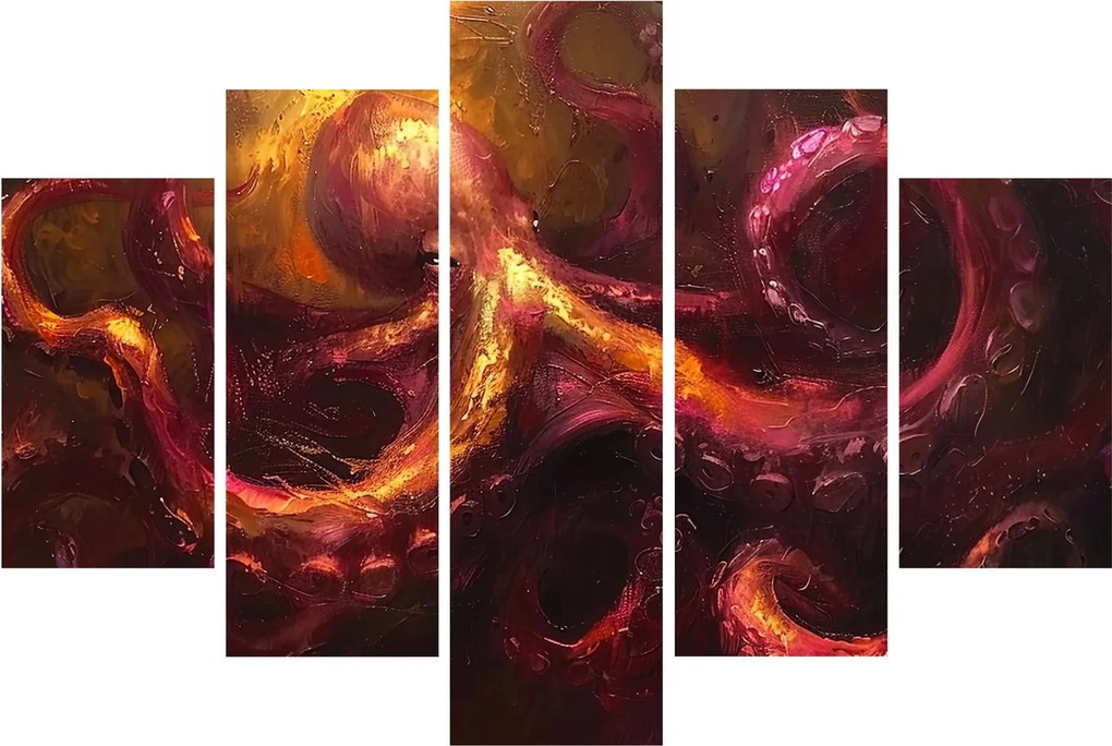 Kép - Polip, olajfestmény (150x105 cm)
