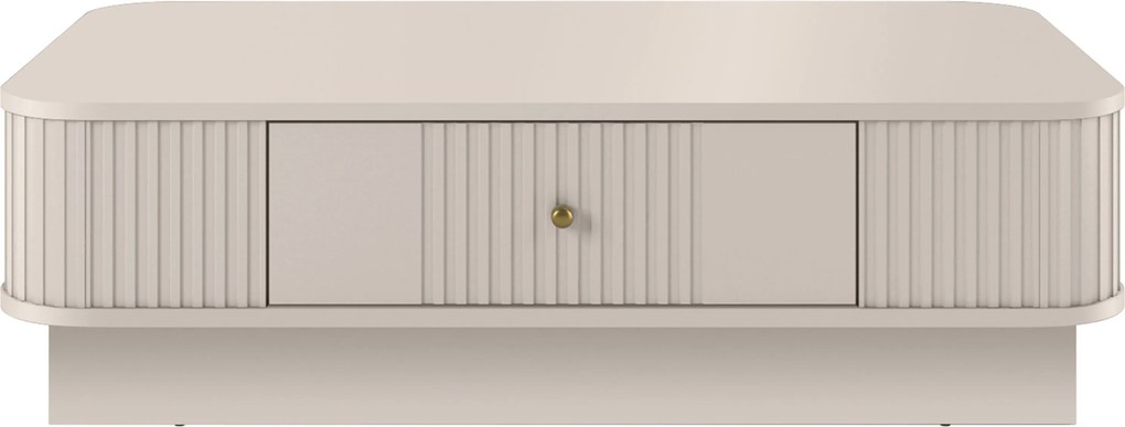 Vesper dohányzóasztal 103x60 cm fiókkal, lábazaton - kasmír / arany fogantyú