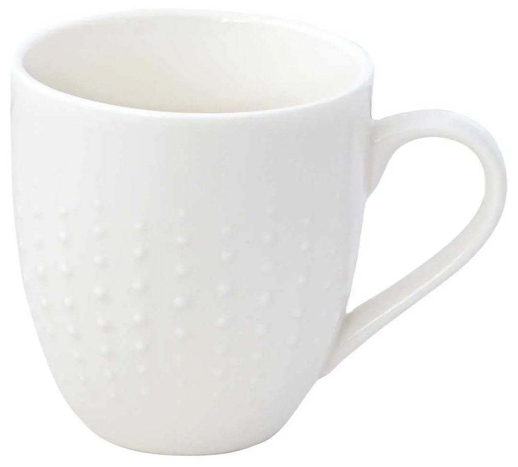 Modern porcelán domború cseppmintás fehér bögre Drops Celadon