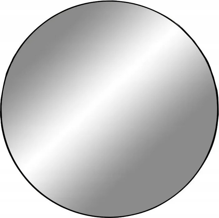 Kerek Fali Tükör Jersey fekete 40cm fém