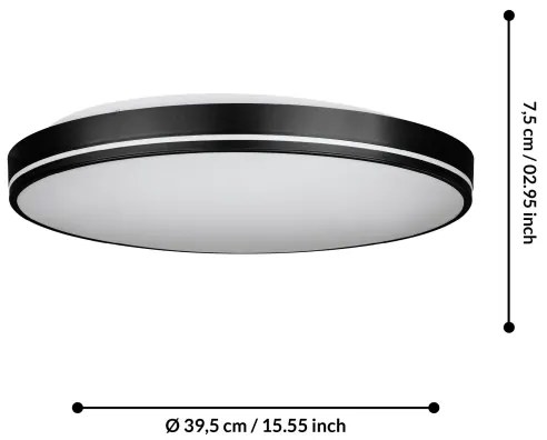Eglo 75706 - LED Dimmelhető mennyezeti lámpa LED/22W/230V 3000-6500K + távirányító