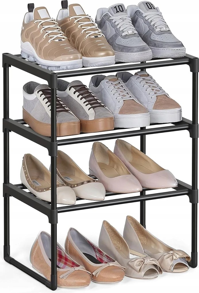 Cipőtartó állvány Songmics 3 szintes 30×42,5×54,5 cm fekete