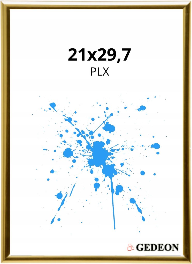 Képkeret 21x29,7 A4 arany plexi oklevél fotó nyomtatás