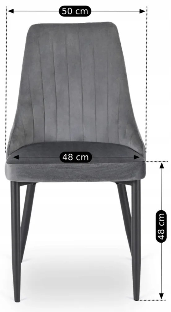 Szürke Bársony Étkezőszék. BARI