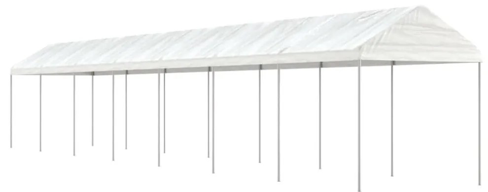 vidaXL fehér polietilén pavilon tetővel 15,61 x 2,28 x 2,69 m