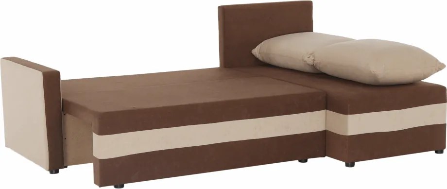 Univerzális ülőgarnitúra, barna/bézs, PAULITA NEW