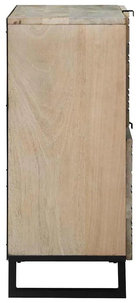 Komód Fehér 80 x 33 x 75 cm tömör mangófa