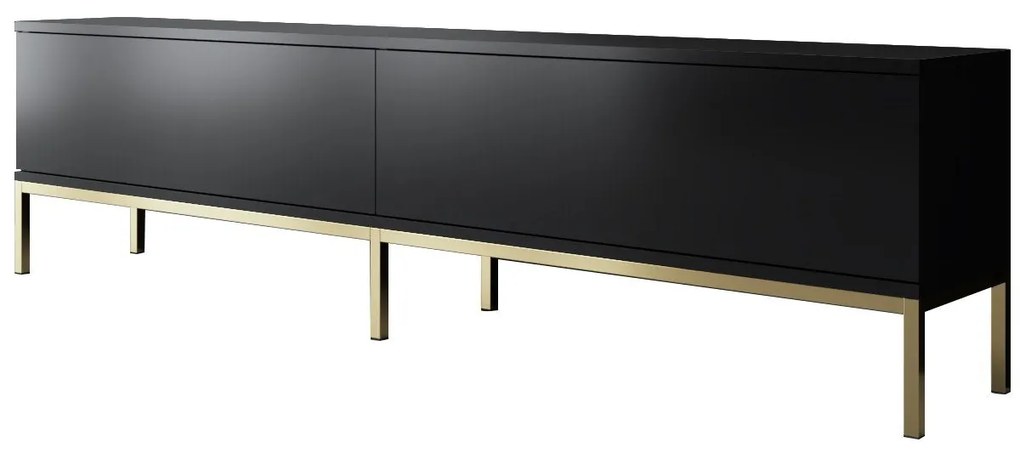 TV szekrény Lord - Black, Gold