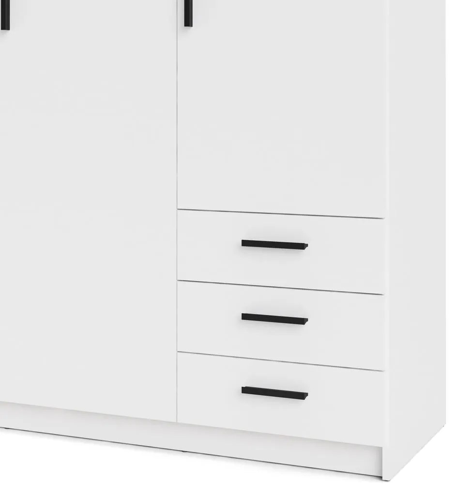 Fehér ruhásszekrény 147x200 cm Sprint – Tvilum