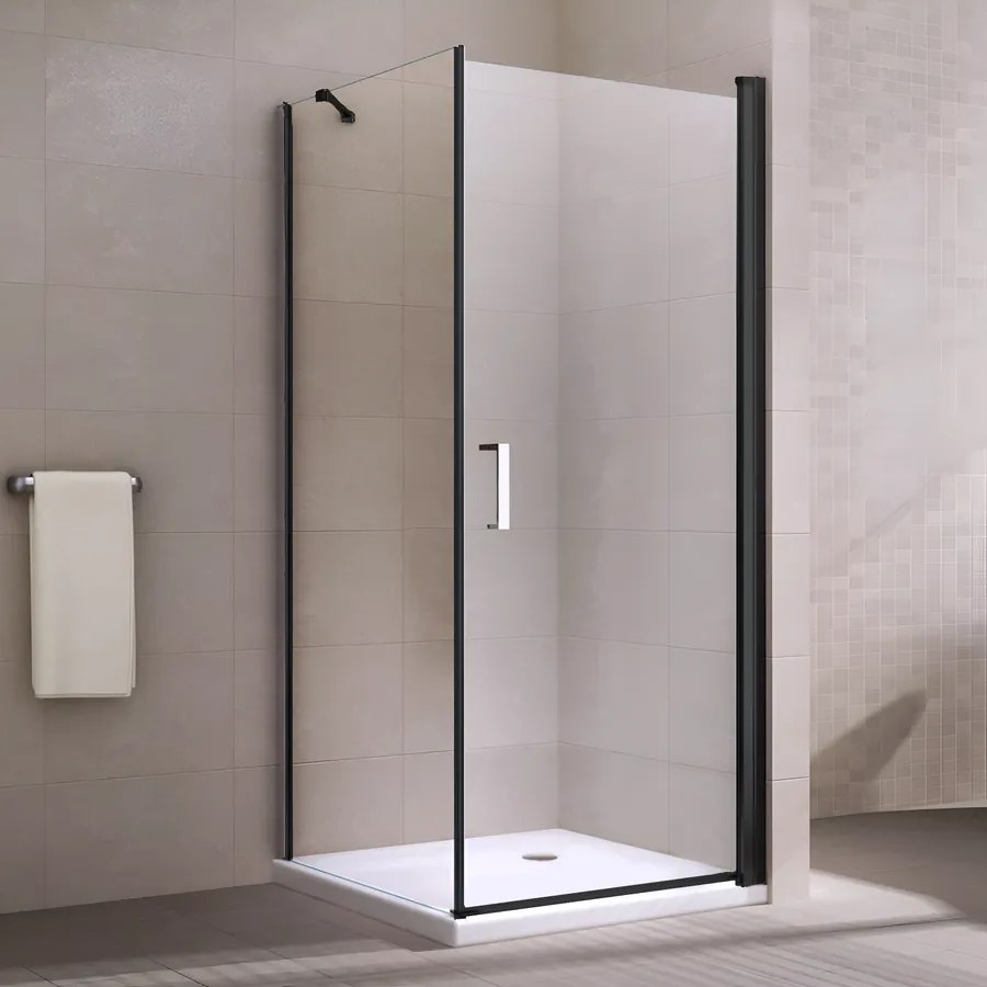 Rubio || Black zuhanykabin 100x100, 195cm, 6mm, NANO