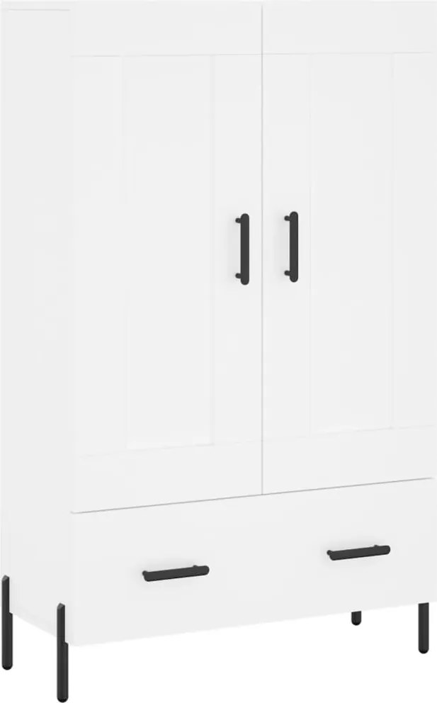 vidaXL fehér szerelt fa magasszekrény 69,5 x 31 x 115 cm