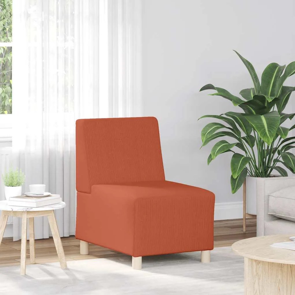 narancssárga kordbársony szövet kanapéfotel 55 cm