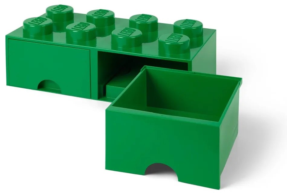 Zöld 2 fiókos tárolódoboz - LEGO®