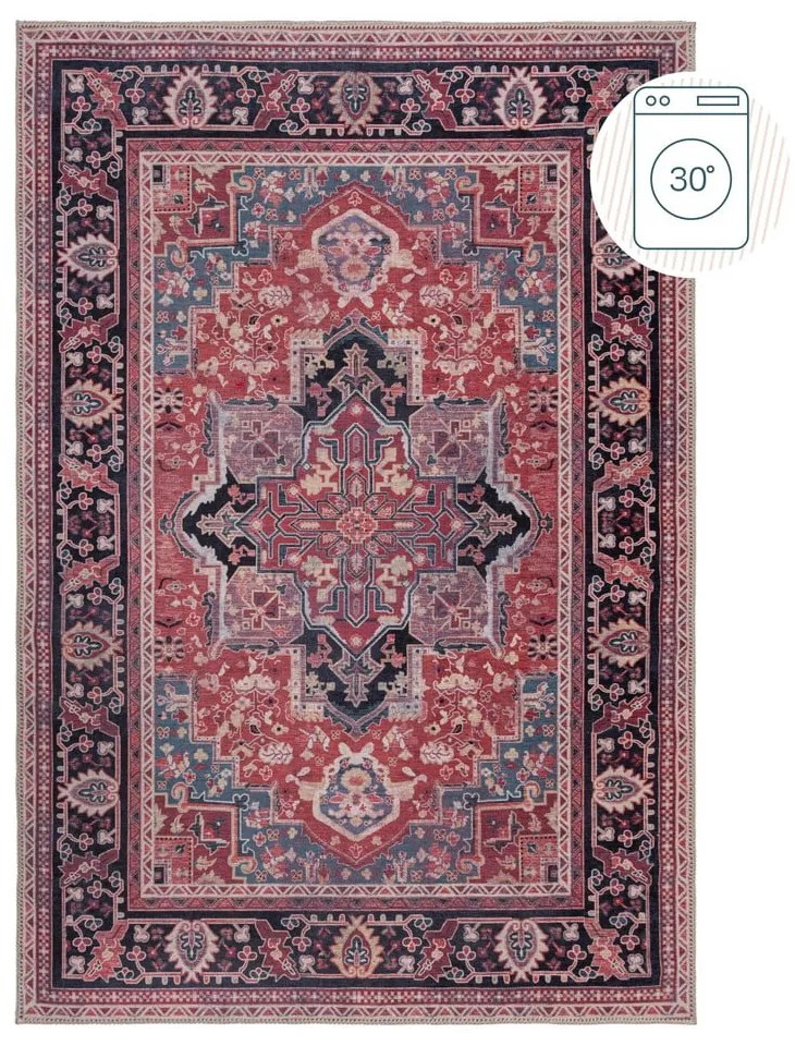 Borvörös mosható szőnyeg újrahasznosított szálkeverékből 160x230 cm Windsor – Flair Rugs