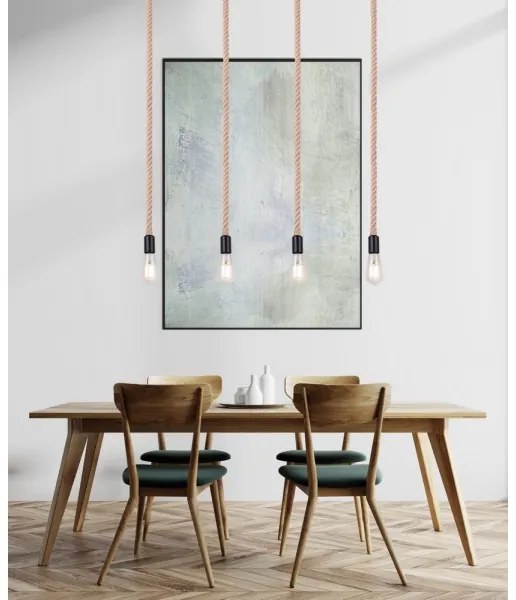 Globo 69029-4H - Csillár zsinóron ULLEU 4xE27/60W/230V