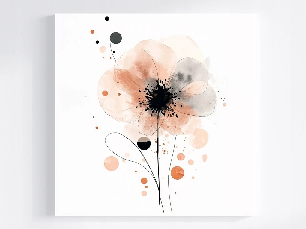 Vászonkép Canvas Akvarell Növény Természet Pasztell Virág Grafika 80x80