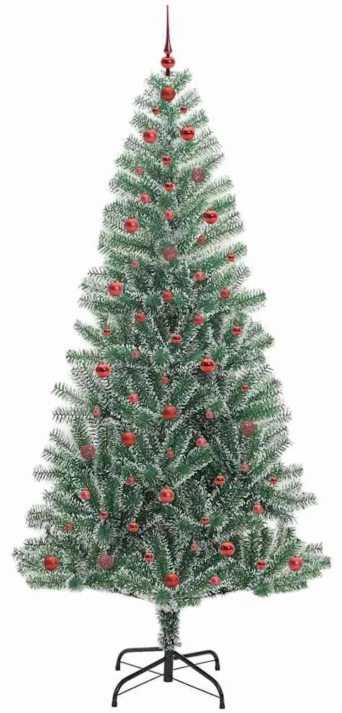 Mű karácsonyi fa hóval borítva LED fényekkel 300 LED-del 240 cm