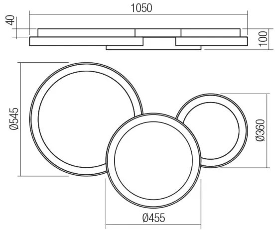 Redo 01-3375 - COMBI LED 72W/230V CRI98 fekete dimmelhető mennyezeti lámpa