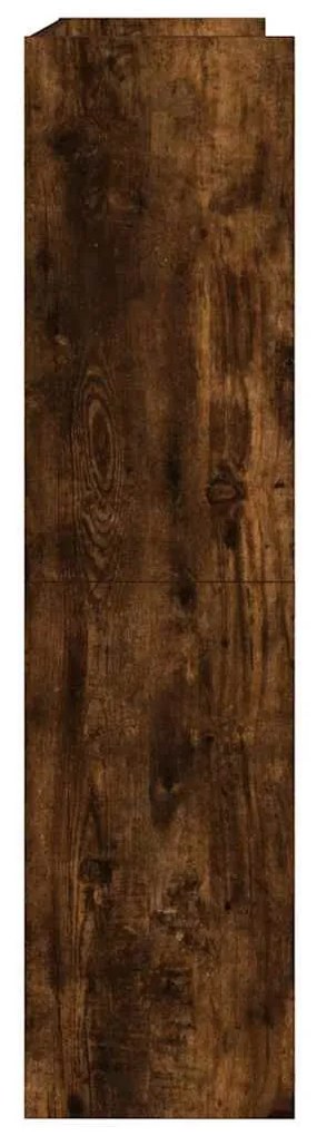 füstös tölgy színű szerelt fa cipőtartó 80x25x100 cm