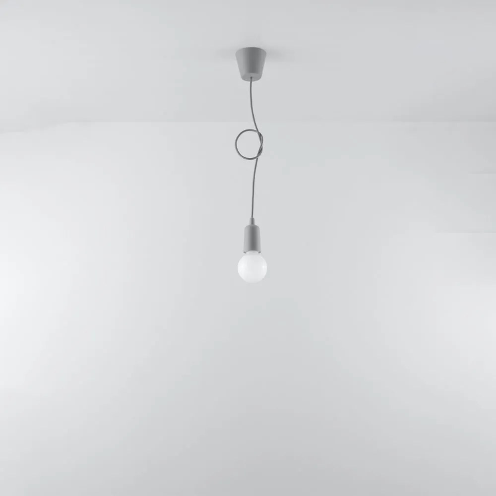 Szürke függőlámpa ø 5 cm Rene – Sollux