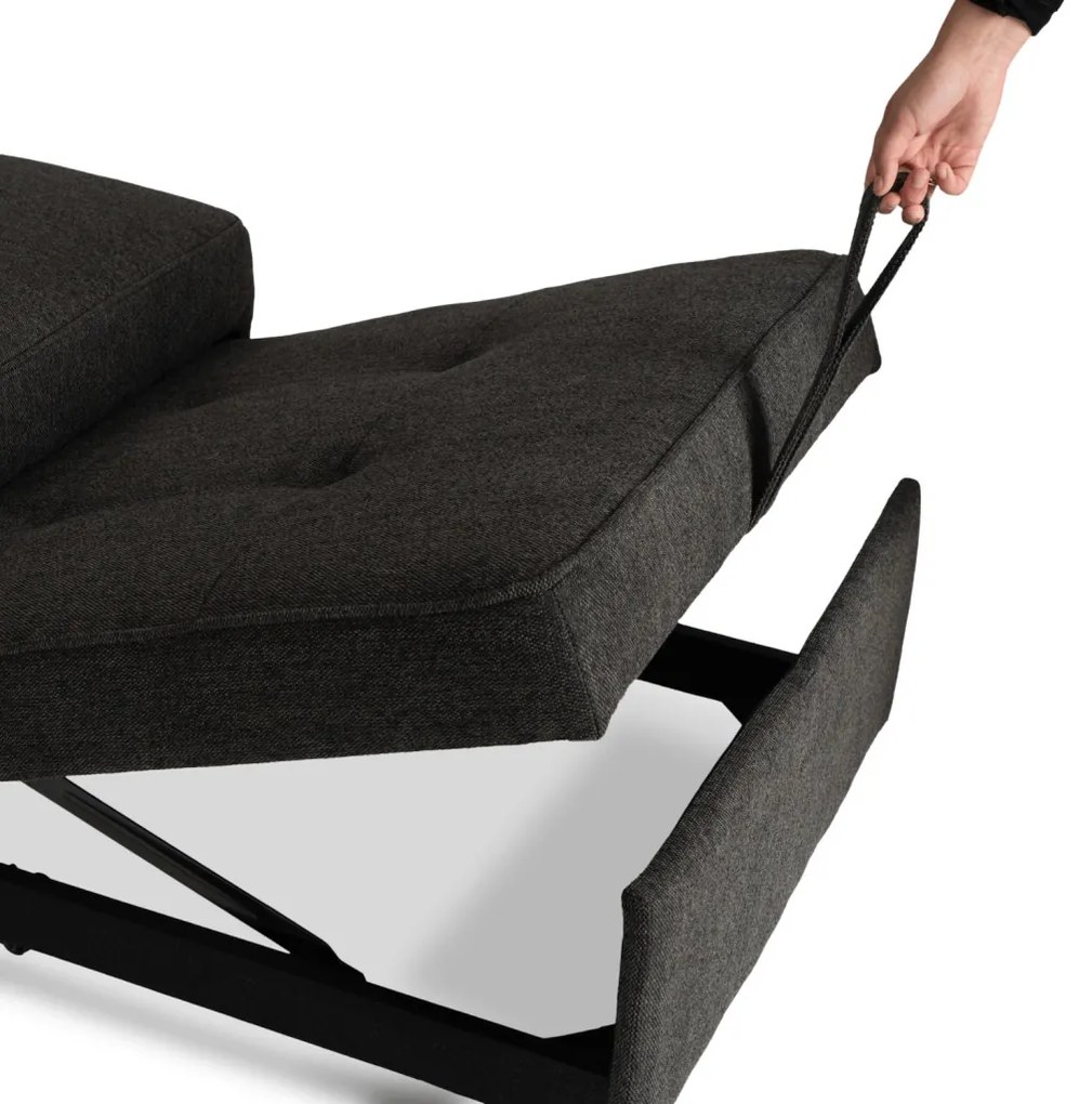 Ágyazható Fotel Fekete Színben. IBERIS 80 cm