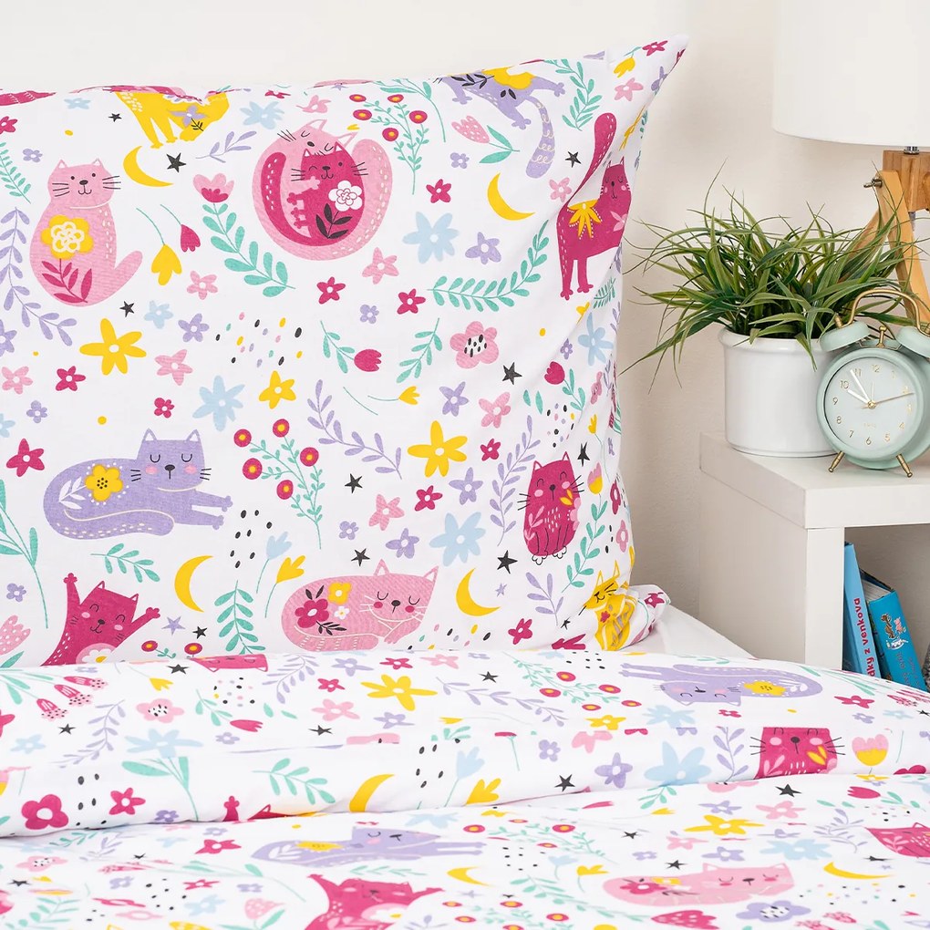 4Home Gyermek pamut ágynemű Playful Paws, 140 x 200 cm, 70 x 90 cm