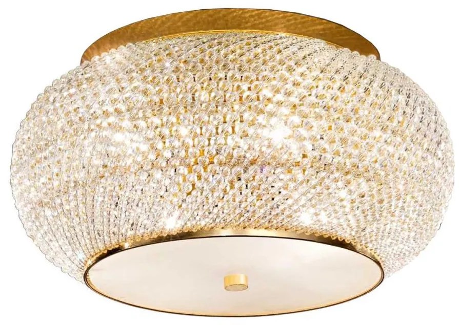 Ideal Lux - Kristály mennyezeti lámpa PASHA 6xE14/40W/230V átm. 40 cm arany