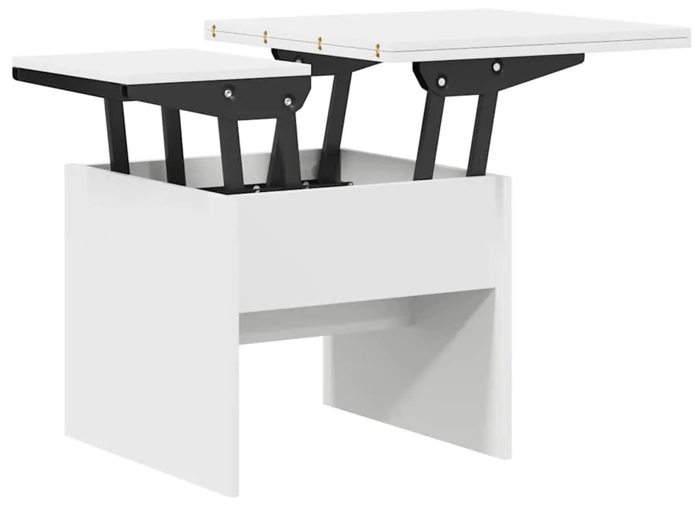 vidaXL Dohányzóasztal Fehér 55 x 54,5 x 45 cm Faanyag