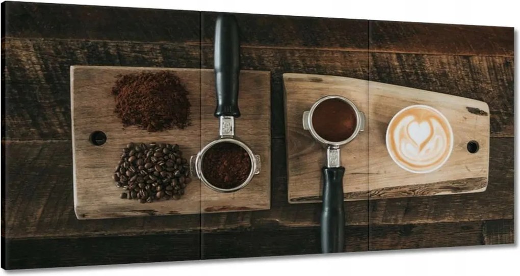 Vászonkép 120x60 Kávé ínyenceknek Bronz