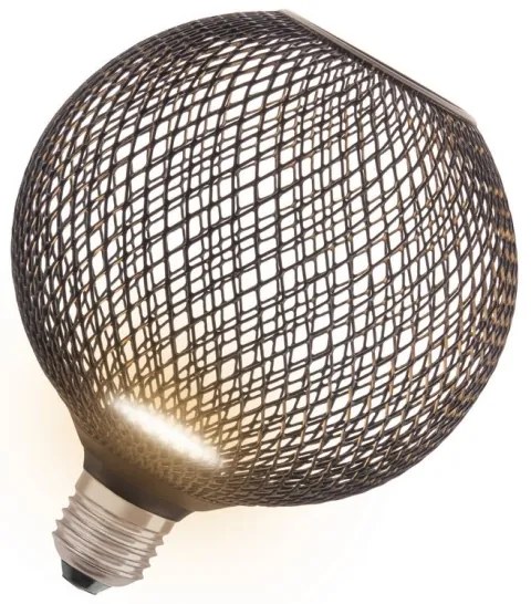 LED Izzó DECOR FLAT G125 E27/3,5W/230V 2700K fekete - Osram