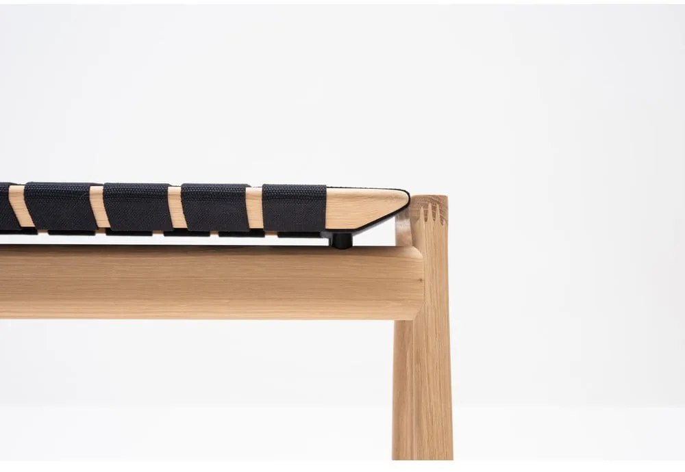 Fekete-natúr színű pad Klupa - Gazzda