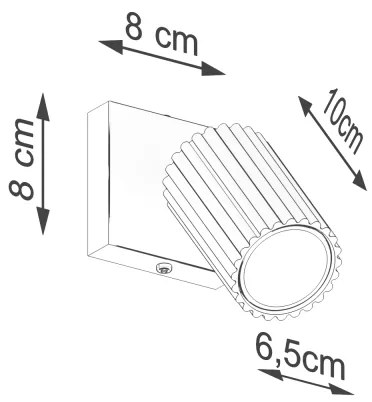 Sollux SL.1559 - Fali spotlámpa KARBON 1xGU10/10W/230V arany