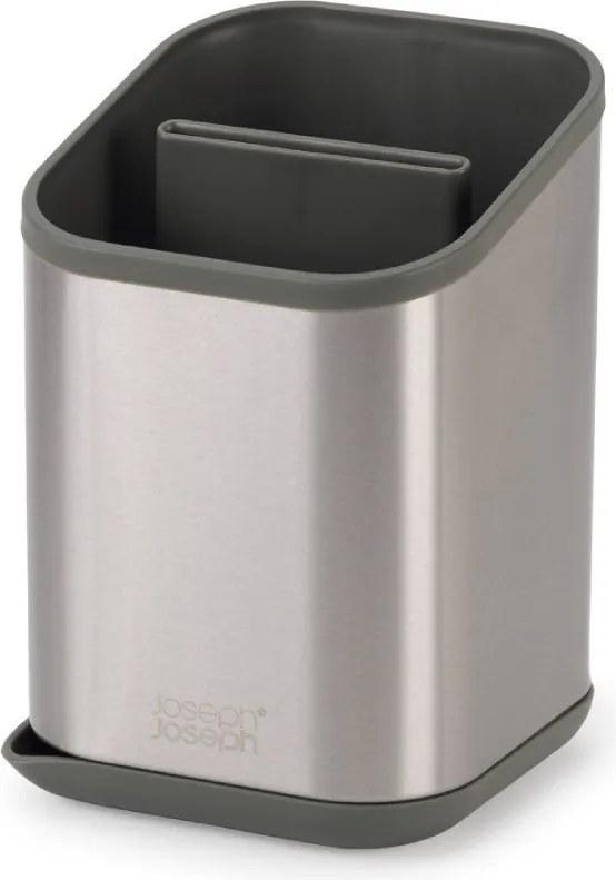 Fényes ezüstszínű rozsdamentes acél edényszárító evőeszközökhöz 11x11,5 cm Duo Steel – Joseph Joseph