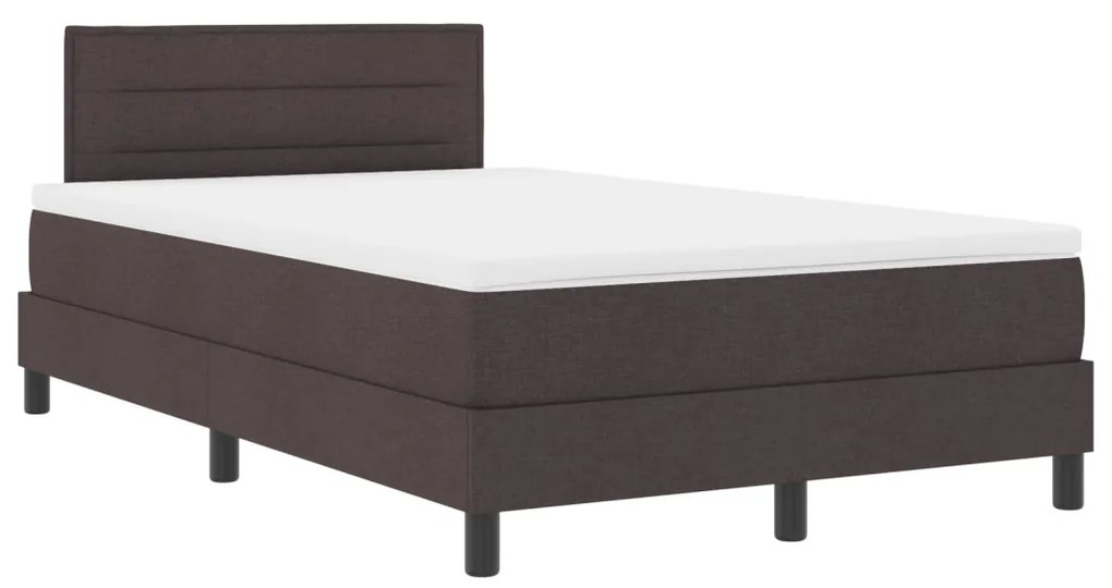 Box Spring Ágy Matraccal Sötétbarna 120x190 cm Szövet