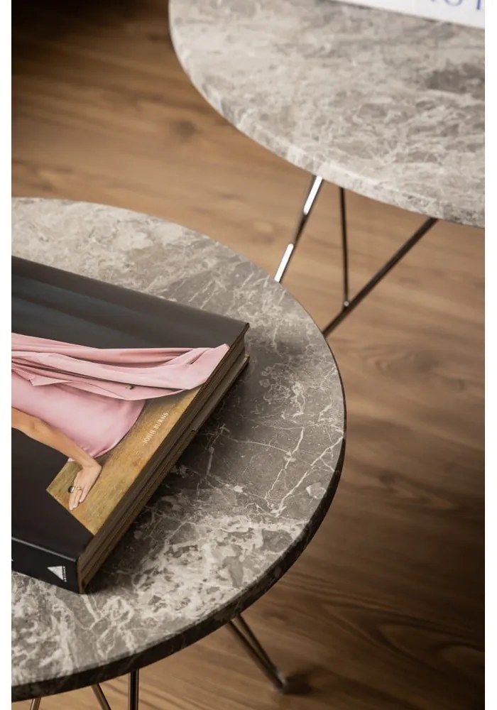 Márvány kerek tárolóasztal ø 55 cm Prunus – Actona