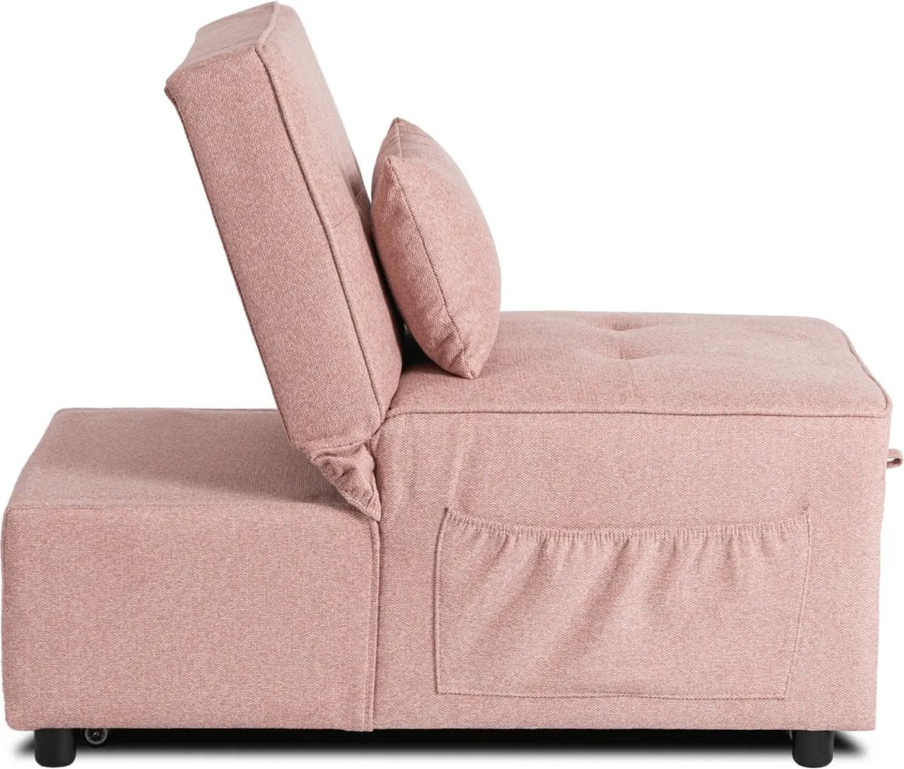 Dönthető, alvófunkciós fotel iberis 67 cm rózsaszín, fotel