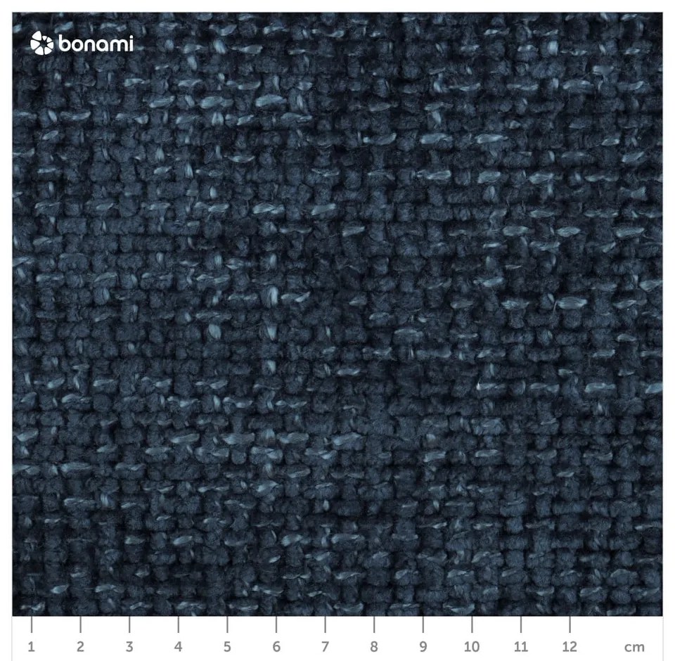 Sötétkék kárpitozott franciaágy tárolóhellyel, ágyráccsal 200x200 cm Bellis – Micadoni Home
