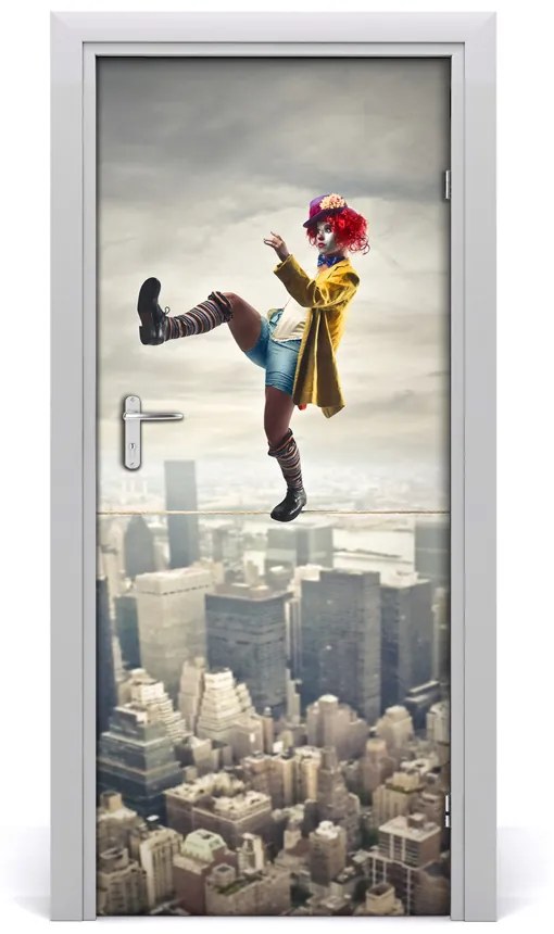 Poszter tapéta ajtóra Bohóc vonalak 75x205 cm