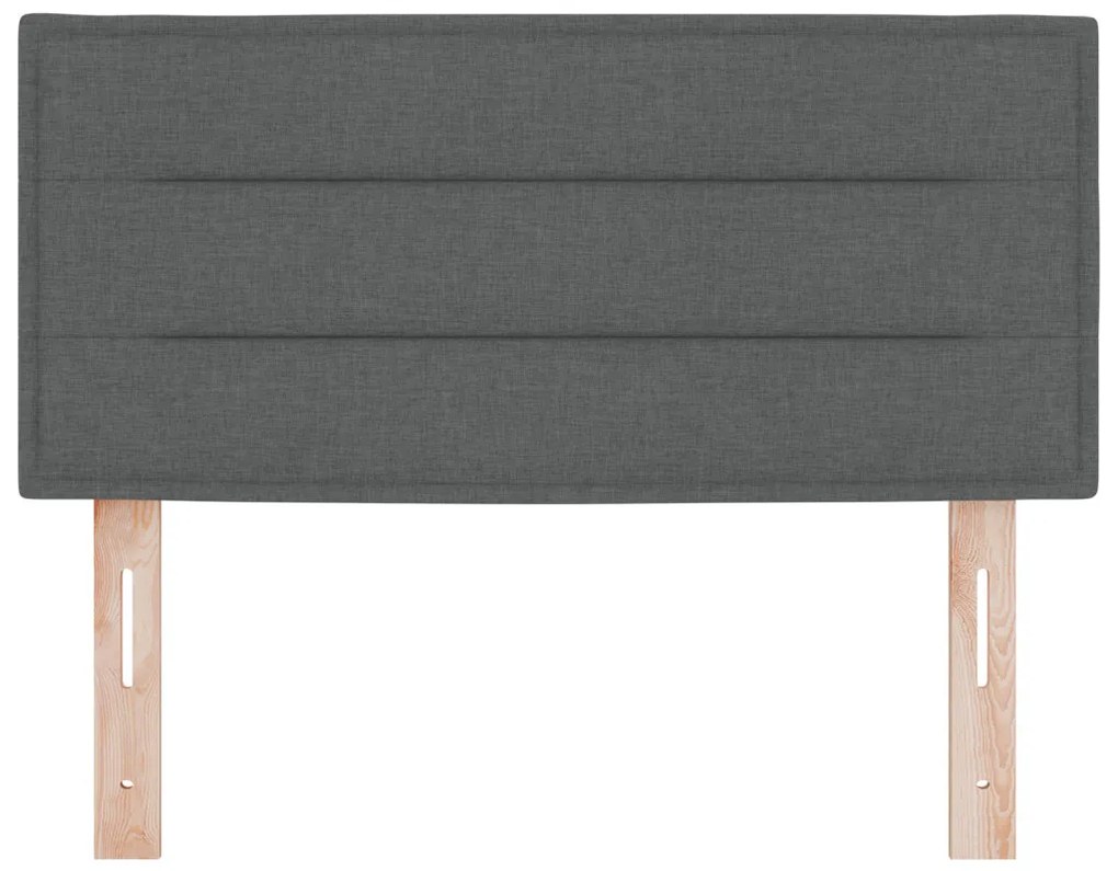 LED ágytámla LED -es lámpákkal Sötétszürke 80 cm szövet