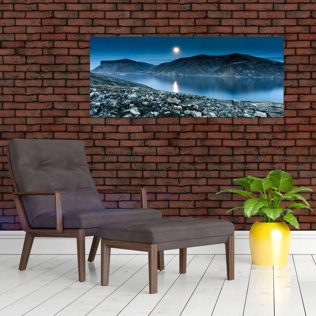 Egy éjszakai táj képe, Izland (120x50 cm)