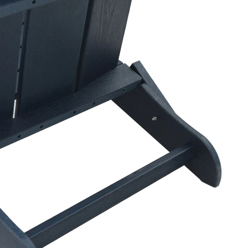 3 darabos kerti pihenőszék szett tengerészkék HDPE