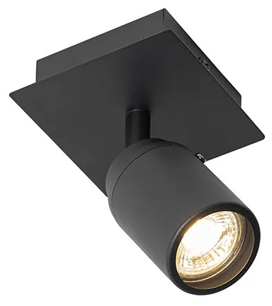 Modern fürdőszoba spotlámpa fekete négyzet alakú IP44 - Ducha